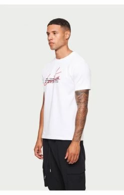 The Couture Club Pánské Bílé Tričko Signature Overlay -MIKINY Prodejní prodejna the couture club panske bile tricko signature overlay 3