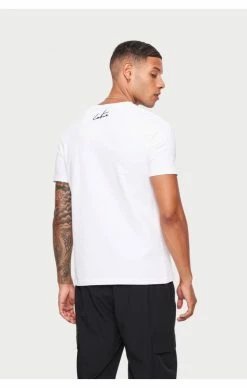 The Couture Club Pánské Bílé Tričko Signature Overlay -MIKINY Prodejní prodejna the couture club panske bile tricko signature overlay 4