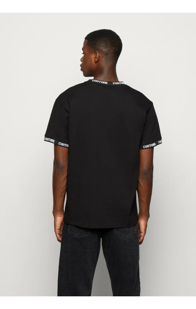 The Couture Club Pánské Černé Tričko Repeat Jacquard 4 The Couture Club Pánské Černé Tričko Repeat Jacquard – Bild 4