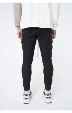 The Couture Club Černé Teplákové Kapsáče -MIKINY Prodejní prodejna the couture club reverse loopback slim jersey cargo jogger 3