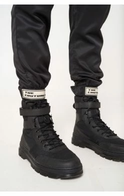 The Couture Club Černé Pánské Kapsáče -MIKINY Prodejní prodejna the couture club rubber badge detail cargo pant 2