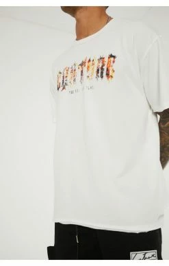 The Couture Club Bílé Triko Fire -MIKINY Prodejní prodejna the couture club vintage couture fire graphic print tee 3